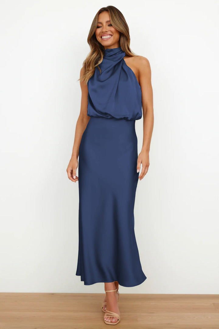 Solveig™ – Elegant Maxiklänning i Sidenlook