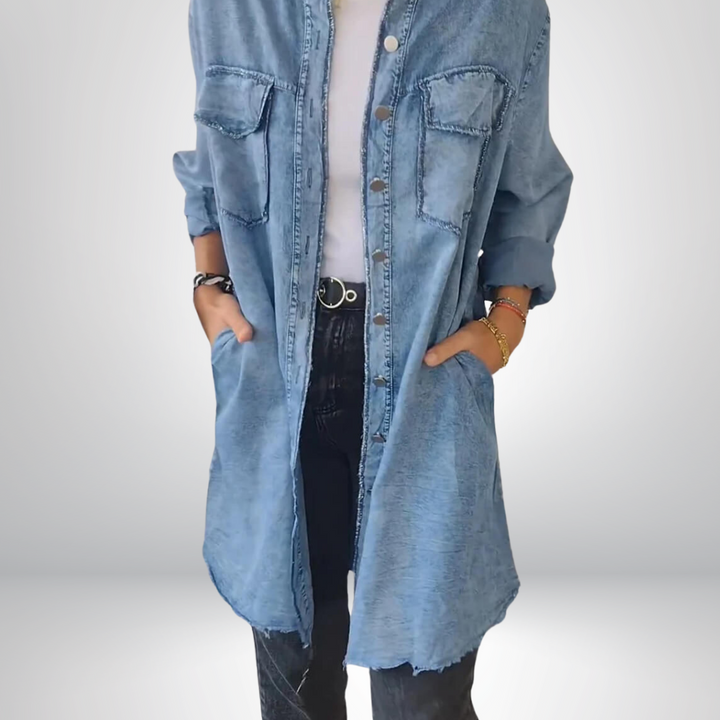 Liv™ - Långärmad denimjacka med klassisk krage