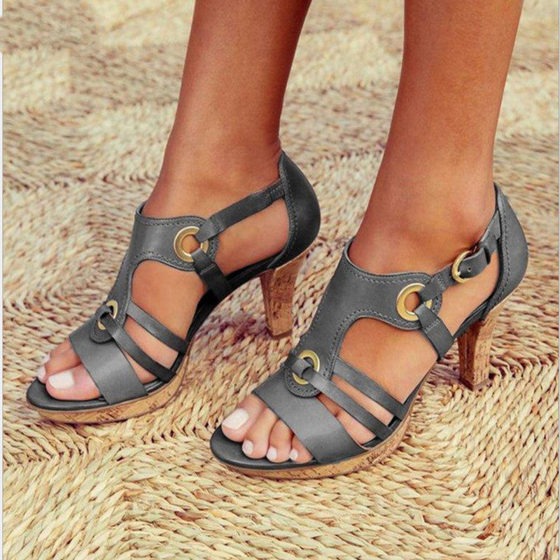 Klara™ - Trendiga & Bekväma Sandaler med Klack (Rea – sista dagen)
