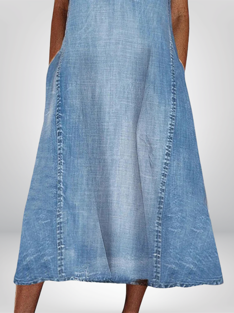Moa™ - Bekväm denimklänning