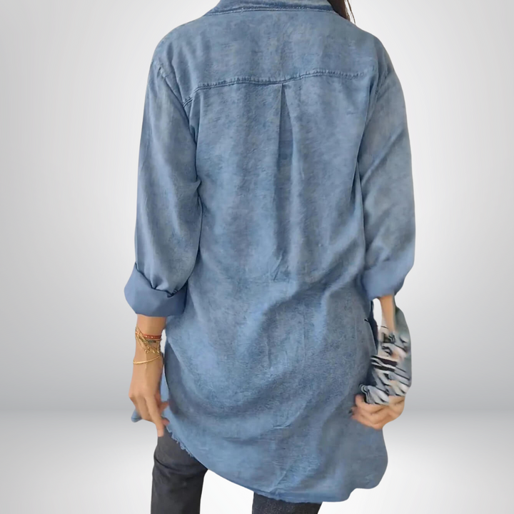 Liv™ - Långärmad denimjacka med klassisk krage
