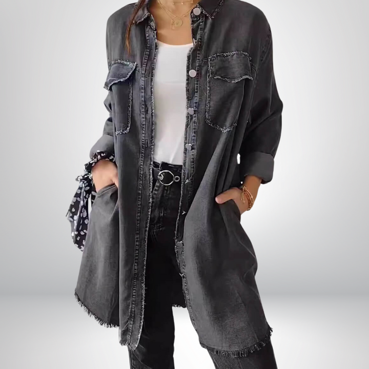 Liv™ - Långärmad denimjacka med klassisk krage