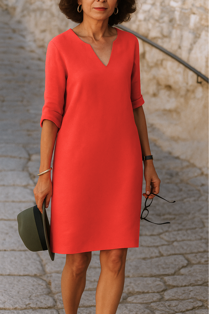Nikoleta™ – Elegant V-ringad Klänning