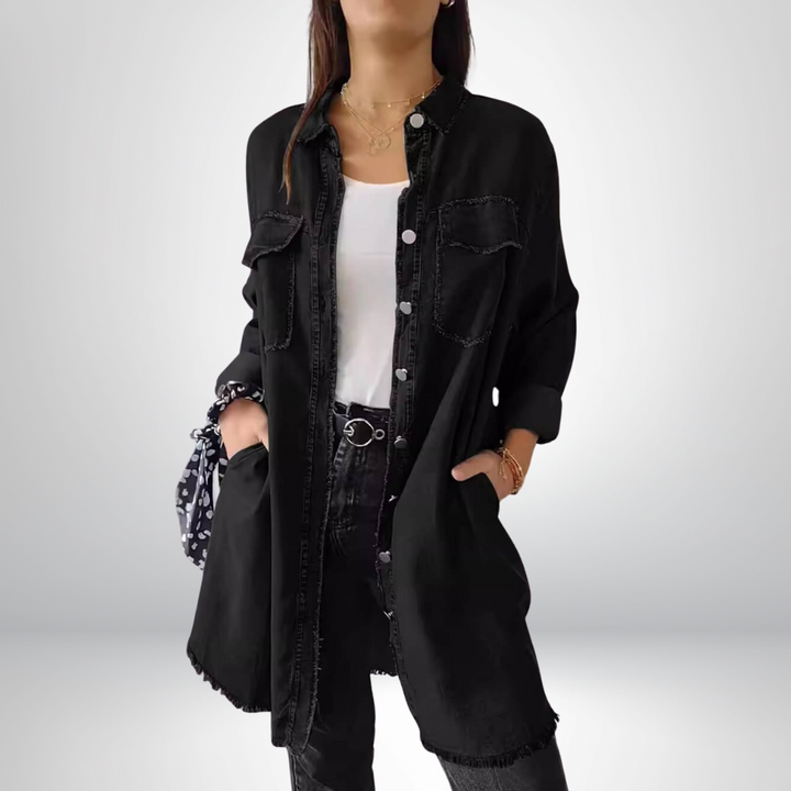 Liv™ - Långärmad denimjacka med klassisk krage