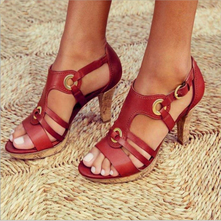 Klara™ - Trendiga & Bekväma Sandaler med Klack (Rea – sista dagen)
