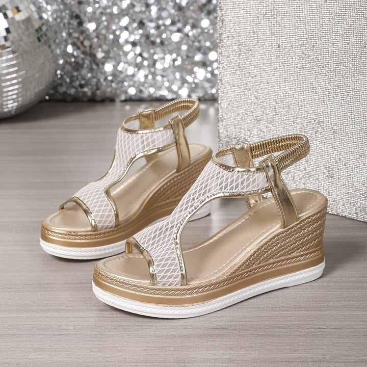 Inez™ – Eleganta Ortopediska Slip-in-sandaler för Kvinnor med Kilklack