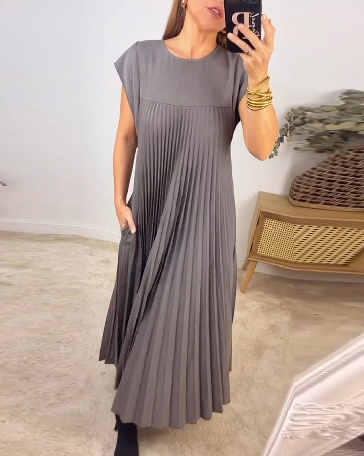 Katharina™ – Tidlös & Bekväm Plisserad Klänning