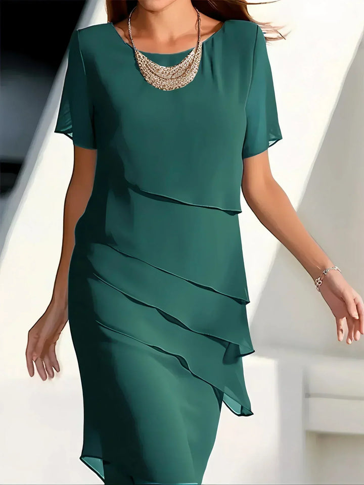 Tereza™ – Elegant Sommarklänning med Volangkant