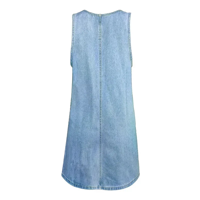 Mandy™ - Praktisk och lätt jeansklänning