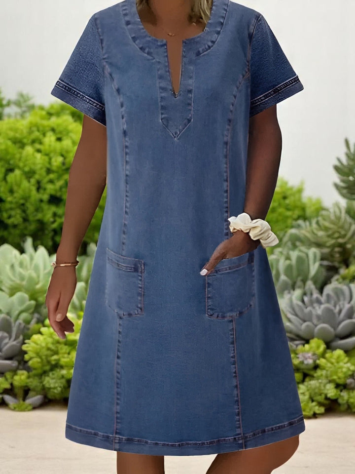 Josefin™ - Mjuk jeansklänning