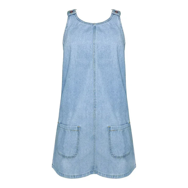 Mandy™ - Praktisk och lätt jeansklänning