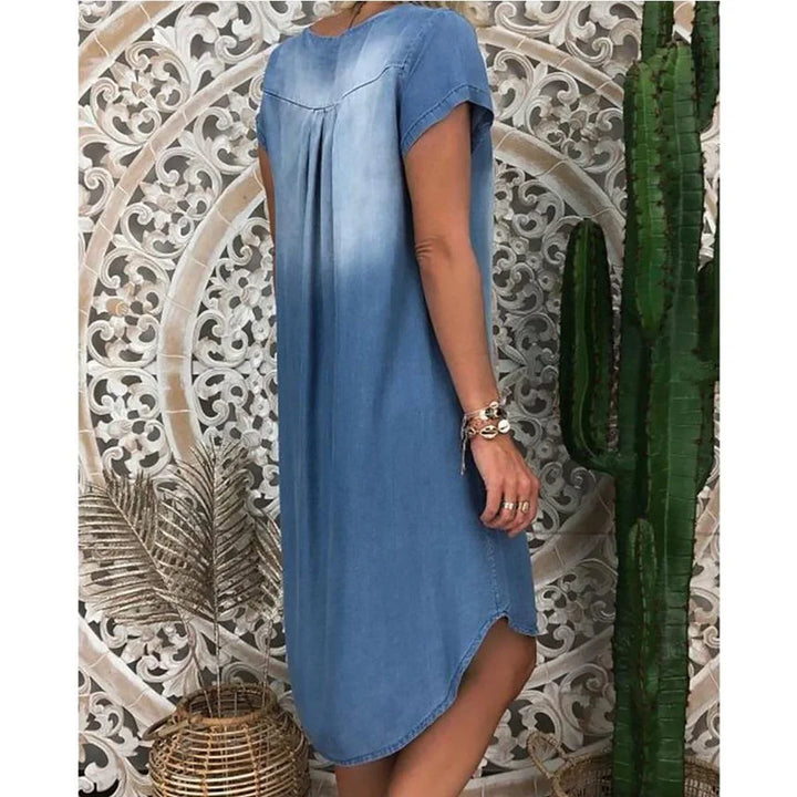Tyra™ - Avslappnad Denim Sommarklänning