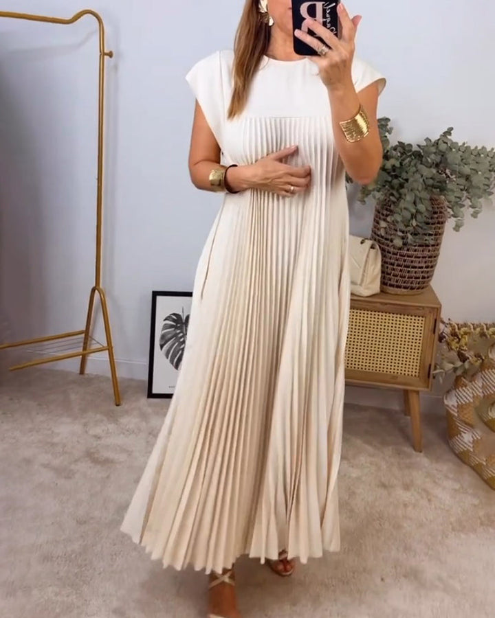 Katharina™ – Tidlös & Bekväm Plisserad Klänning