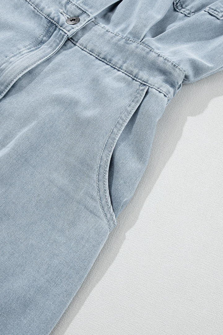 Isabelle™ - Denimklänning med eleganta, korta fladdermusärmar
