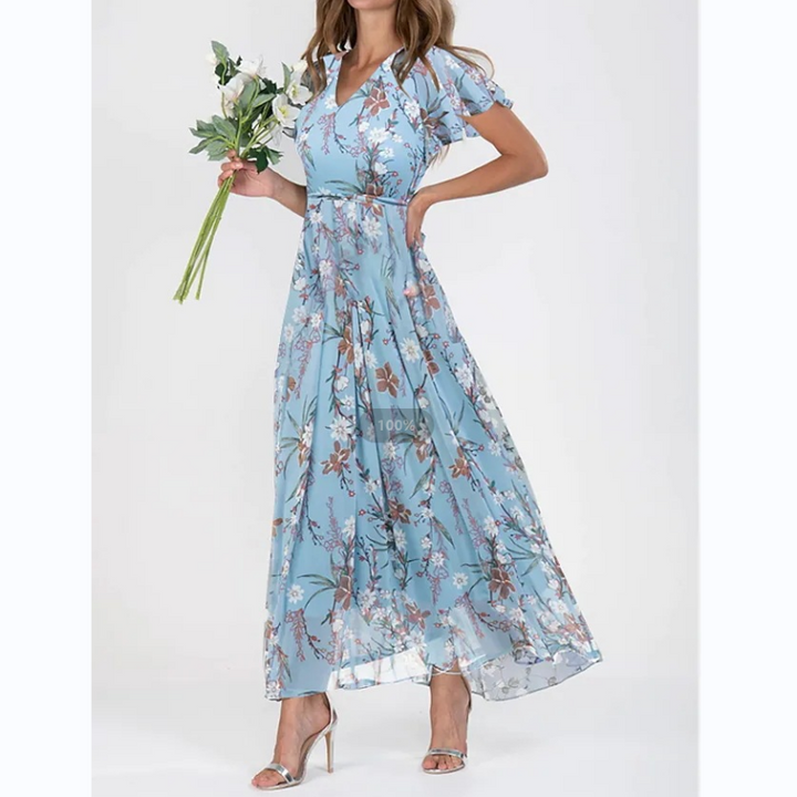 Hailey™ - Kortärmad klänning med blommigt tryck