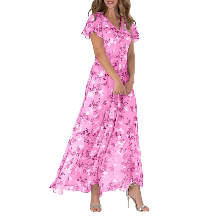 Hailey™ - Kortärmad klänning med blommigt tryck