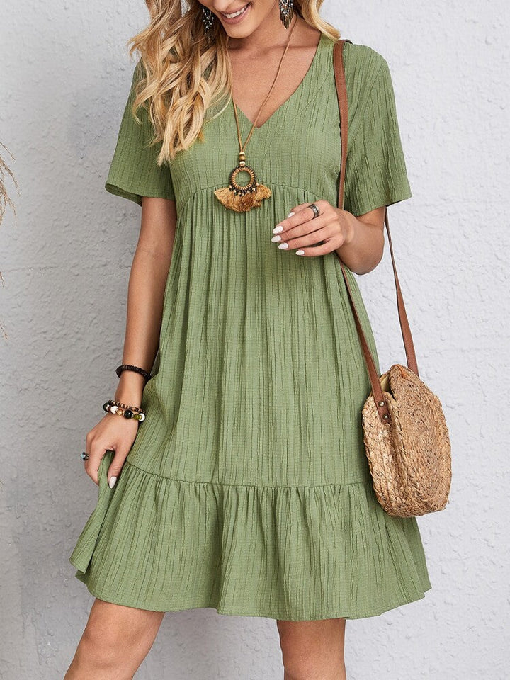 Danielle™ – Elegant Sommarklänning med Magen Täckande Design