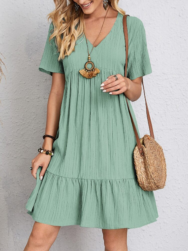 Danielle™ – Elegant Sommarklänning med Magen Täckande Design